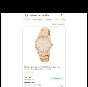 Michael kors women S mk7074 rose golf tone.